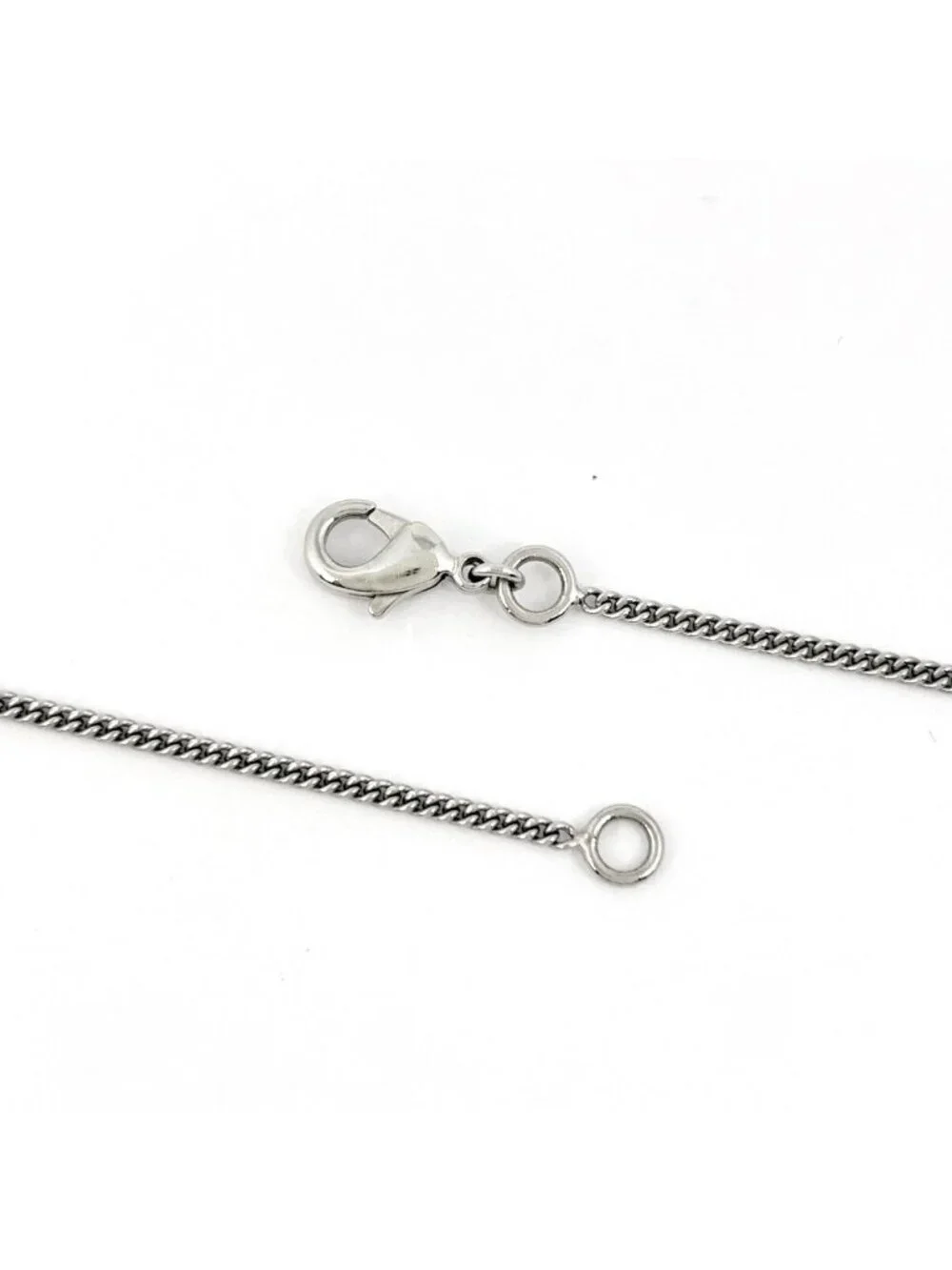 Chanel Necklace CC Logo Faux Pearl Silver Plated Rhinestone